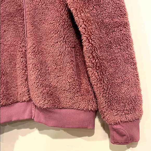 ATHLETA Girls 16 XXL So Snug Sherpa Jacket Teddy Cozy Hooded Full Zip Purple - Picture 3 of 7